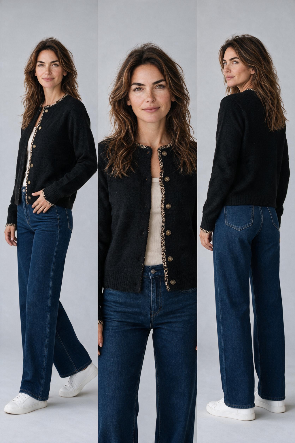 Cardigan leopardato
