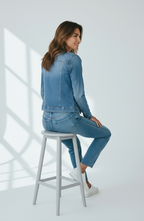 Giacca jeans perline