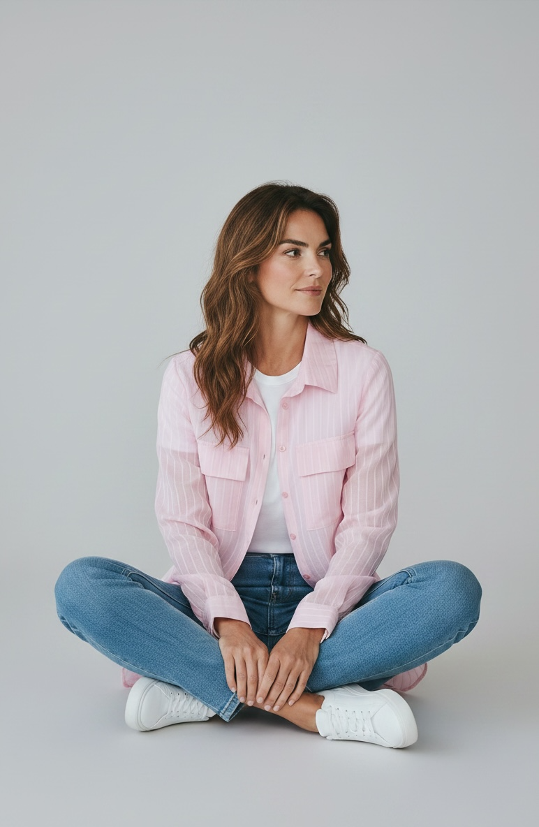 Camicia rosa righina