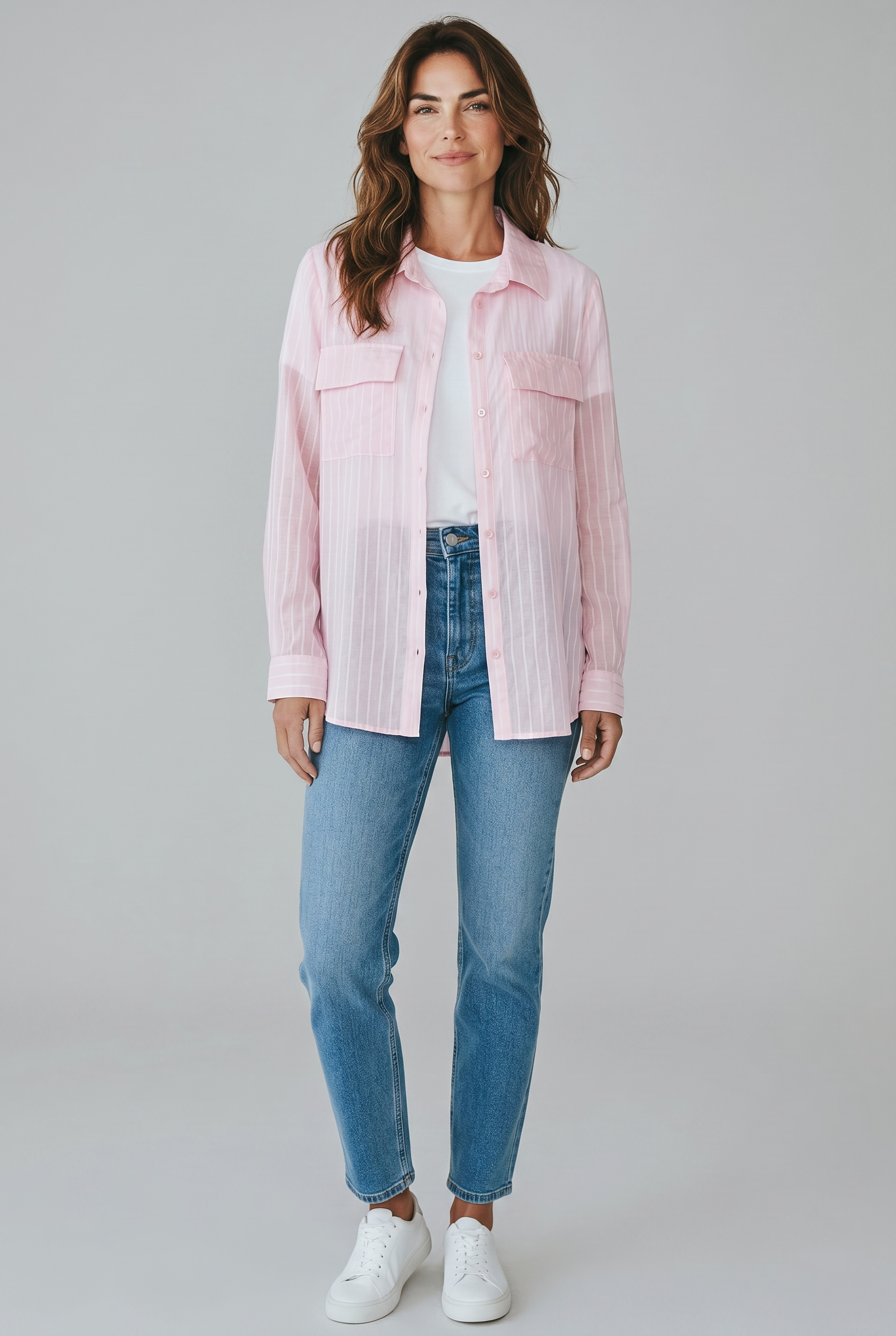 Camicia rosa righina