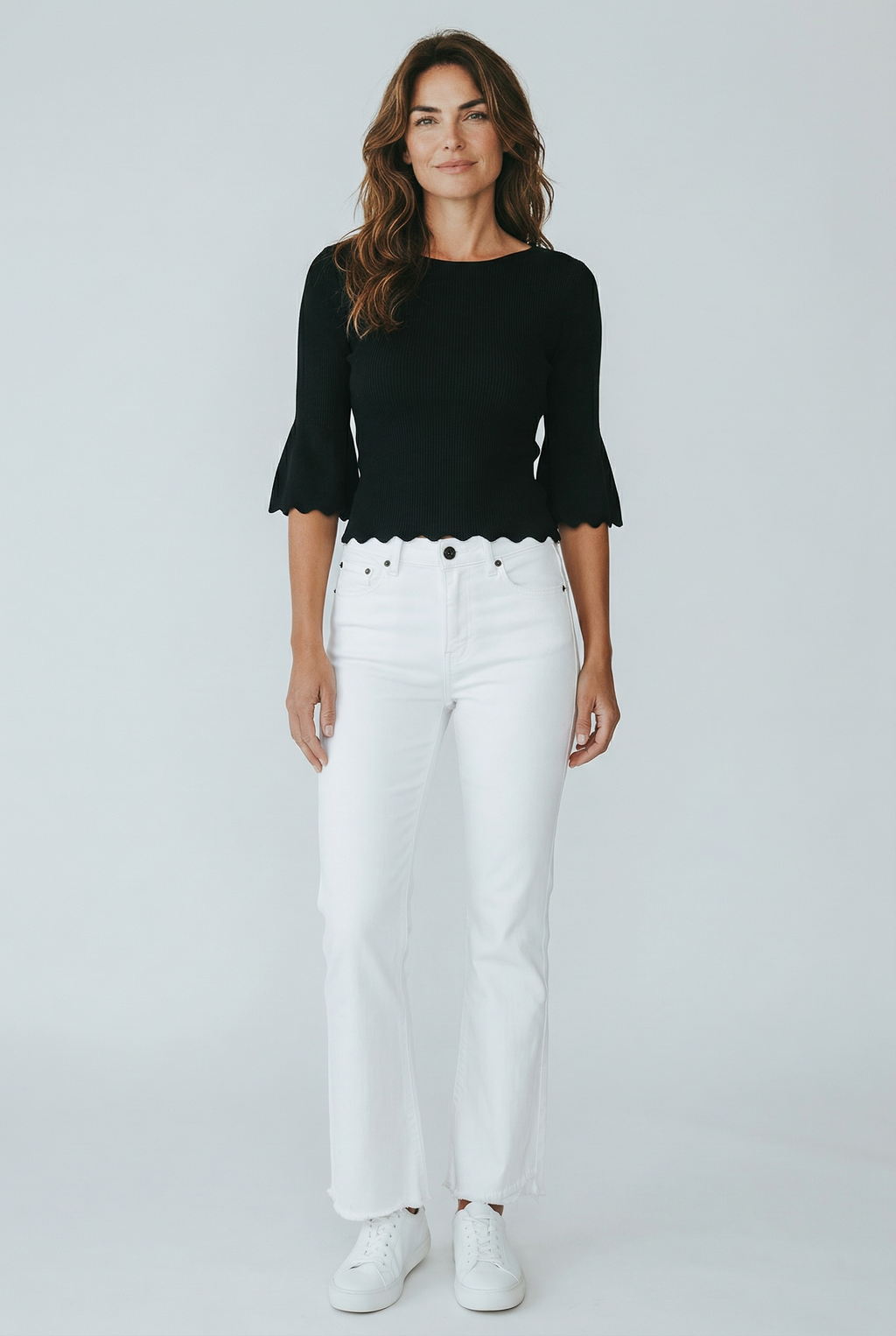 Jeans trombetta bianco