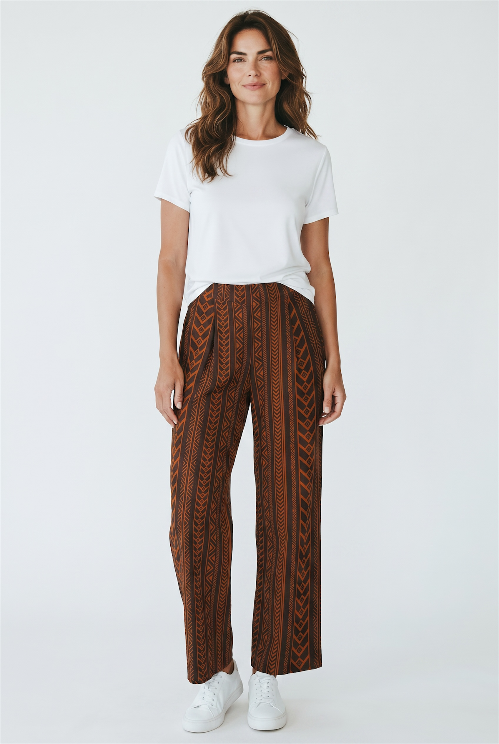 Pantalone viscosa fantasia