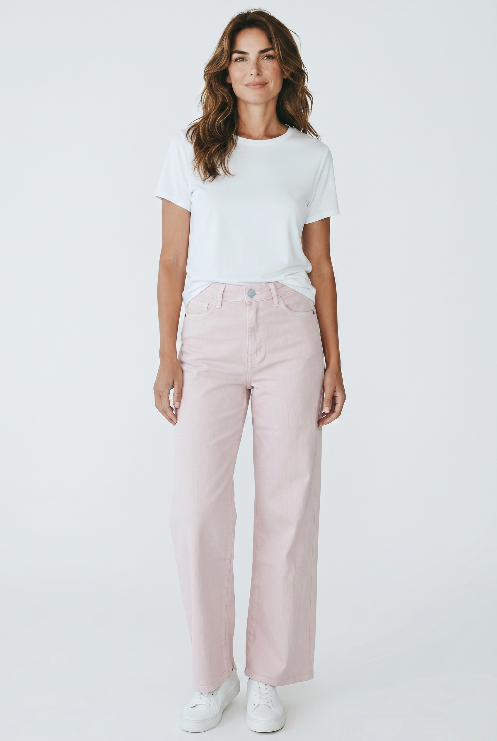 Pantaloni rosa palazzo